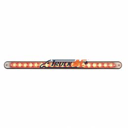 19 LED 12" Reflector Light Bar With Black Housing - Red LED/Clear Lens - United Pacific 36491
