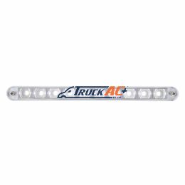 10 LED 9" Auxiliary Light Bar With Bezel - White LED/Clear Lens - United Pacific 36542
