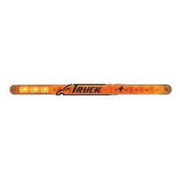 14 LED 12" Sequential Light Bar With Bezel - Amber LED/Amber Lens - United Pacific 37522
