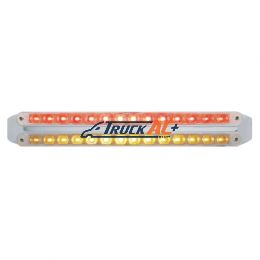 Dual 14 LED 12" Light Bars - Amber & Red LED/Clear Lens - United Pacific 37670