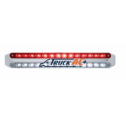 Dual 14 LED 12" Light Bars - Red & White LED/Red & Clear Lens - United Pacific 37672