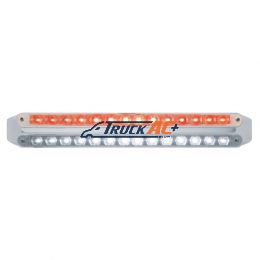 Dual 14 LED 12" Light Bars - Red & White LED/Clear Lens - United Pacific 37674