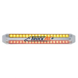 Dual 19 LED 12" Reflector Light Bars - Amber & Red LED/Clear Lens - United Pacific 37683