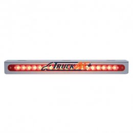 12-3/4" Stainless Light Bracket With 19 LED 12" Light Bar - Red LED/Red Lens - United Pacific 37925