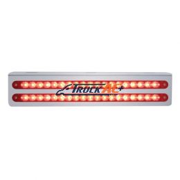 12-3/4" Stainless Light Bracket With 2X 19 LED 12" Light Bars - Red LED/Red Lens - United Pacific 37929
