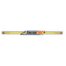 25-5/16" Stainless Light Bracket With 2X 19 LED 12" Light Bars - Amber LED/Amber Lens - United Pacific 37932