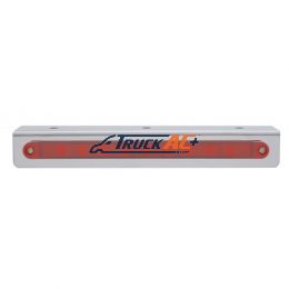 9-3/4" Stainless Light Bracket With 10 LED 9" Light Bar - Red LED/Red Lens - United Pacific 20762
