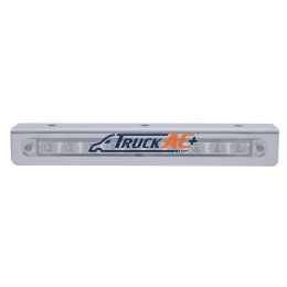 9-3/4" Stainless Light Bracket With 10 LED 9" Light Bar - Amber LED/Clear Lens - United Pacific 20763