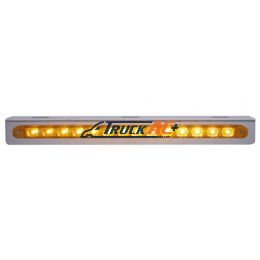 12-3/4" Stainless Light Bracket With 14 LED 12" Light Bar - Amber LED/Amber Lens - United Pacific 20771