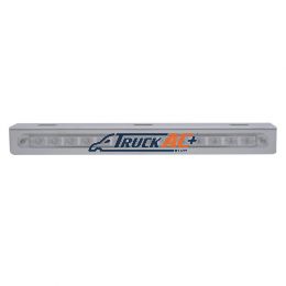 12-3/4" Stainless Light Bracket With 14 LED 12" Light Bar - Amber LED/Clear Lens - United Pacific 20773