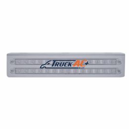 12-3/4" Stainless Light Bracket With 2X 14 LED 12" Light Bars - Red LED/Clear Lens - United Pacific 20779