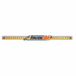 25-5/16" Stainless Light Bracket With 2X 14 LED 12" Light Bars - Amber LED/Amber Lens - United Pacific 20781