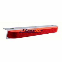 17-5/16" Stainless Light Bracket With 11 LED 17" Light Bar - Red LED/Red Lens - United Pacific 20902