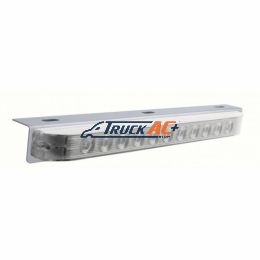 17-5/16" Stainless Light Bracket With 11 LED 17" Light Bar - Amber LED/Clear Lens - United Pacific 20903