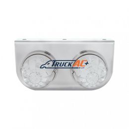 Stainless Light Bracket With 2X 17 LED Watermelon Lights - Amber LED/Clear Lens - United Pacific 32324