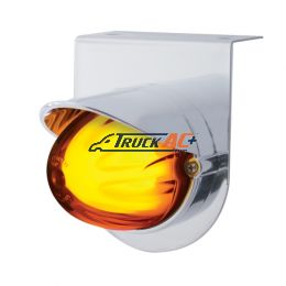 Stainless Light Bracket With 9 LED Dual Function Watermelon GloLight & Visor - Amber LED/Amber Lens - United Pacific 34412