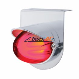 Stainless Light Bracket With 9 LED Dual Function Watermelon GloLight & Visor - Red LED/Red Lens - United Pacific 34413