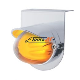 Stainless Light Bracket With 9 LED Dual Function Watermelon GloLight & Visor - Amber LED/Clear Lens - United Pacific 34414