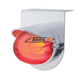 Stainless Light Bracket With 9 LED Dual Function Watermelon GloLight & Visor - Red LED/Clear Lens - United Pacific 34415