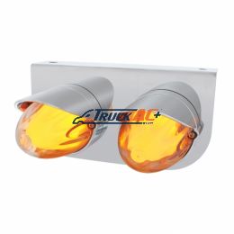 SS Bracket With Two 9 LED Dual Function GloLight Watermelon Grakon 1000 Lights & Visors -Clear Lens - United Pacific 34451
