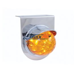 Stainless Light Bracket With 17 LED Watermelon Light & Visor - Amber LED/Amber Lens - United Pacific 37252