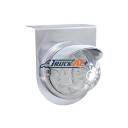 Stainless Light Bracket With 17 LED Watermelon Light & Visor - Red LED/Clear Lens - United Pacific 37255