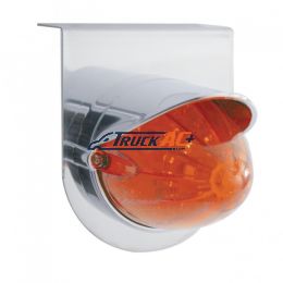Stainless Light Bracket With 19 LED Bullet Style Grakon 1000 Light & Visor - Amber LED/Dark Amber Lens - United Pacific 37302