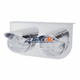 SS Light Bracket With 2X 19 LED Bullet Style Grakon 1000 Lights & Visors -Amber LED/Clear Lens - United Pacific 37459