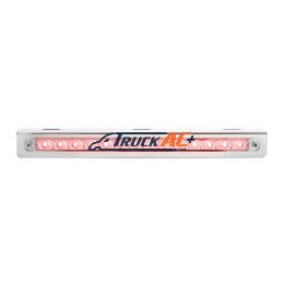 Stainless Light Bracket With 14 LED 12" Sequential Light Bar (Left to Right) - Red LED/Clear Lens - United Pacific 37517