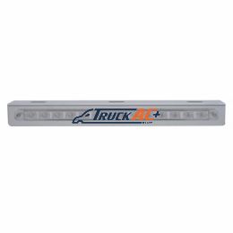 Stainless Light Bracket With 14 LED 12" Sequential Light Bar (Right to Left) - Red LED/Clear Lens - United Pacific 37521