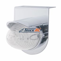 Stainless Light Bracket With 19 LED Beehive Light & Visor - Amber LED/Clear Lens - United Pacific 37720