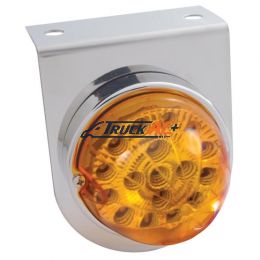Stainless Light Bracket With 17 LED Clear Reflector Light - Amber LED/Amber Lens - United Pacific 39618
