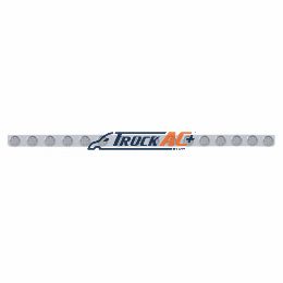 79-1/2" SS Bumper Light Bracket With 16X 7 LED 2" Reflector Lights & Visors -Amber LED/Clear Lens - United Pacific 62745
