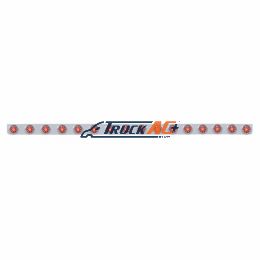 79-1/2" SS Bumper Light Bracket With 16X 9 LED 2" Beehive Lights & Visors -Red LED & Lens - United Pacific 62750