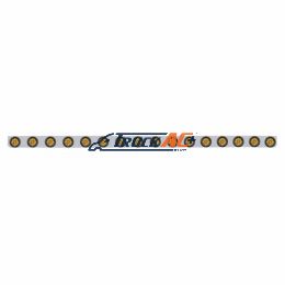 79-1/2" SS Bumper Light Bracket With 16X 9 LED 2" Reflector Light -Amber LED & Lens - United Pacific 62940