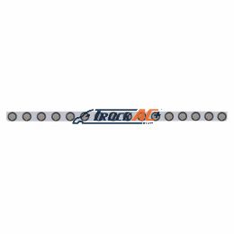 79-1/2" SS Bumper Light Bracket With 16X 9 LED 2" Reflector Light -Amber LED/Clear Lens - United Pacific 62941
