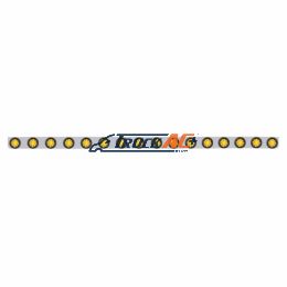 79-1/2" SS Bumper Light Bracket With 16X 9 LED 2" Beehive Light -Amber LED & Lens - United Pacific 62948