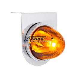 UltraBurst Glass Watermelon Light With Stainless Steel Light Bracket Kit-Amber LED/Dark Amber Lens - United Pacific 35052