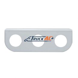 Stainless Mini Light Bracket With Three 13/16" Round Cutouts - United Pacific 20852B