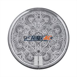12 LED 4" Round Light (Stop, Turn & Tail) With Heated Lens - Red LED/Clear Lens - United Pacific 36073