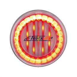 33 LED 4" Round Lumos Light X-Series (Stop, Turn & Tail) - Red LED/Clear Lens - United Pacific 36092