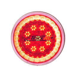 33 LED 4" Round Lumos Light S-Series (Stop, Turn & Tail) - Red LED/Clear Lens - United Pacific 36097