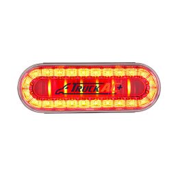 30 LED 6" Oval Lumos Light I-Series (Stop, Turn & Tail) - Red LED/Clear Lens - United Pacific 36102