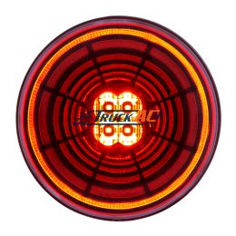 13 LED 4" Round Abyss Light (Stop, Turn & Tail) - Red LED/Red Lens - United Pacific 36564