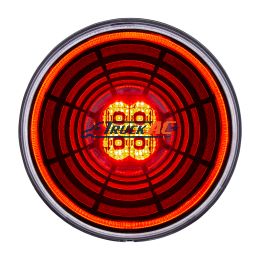 13 LED 4" Round Abyss Light (Stop, Turn & Tail) - Red LED/Clear Lens - United Pacific 36566