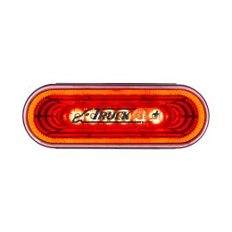 22 LED 6" Oval Abyss Light (Stop, Turn & Tail) - Red LED/Red Lens - United Pacific 36569