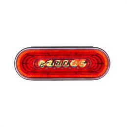22 LED 6" Oval Abyss Light (Stop, Turn & Tail) - Red LED/Clear Lens - United Pacific 36571
