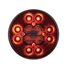 4" Round Combo Light With 12 LED Stop, Turn & Tail & 16 LED Back-Up - Red LED/Red Lens - United Pacific 36607