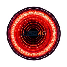 24 LED 4" Round Mirage Light (Stop, Turn & Tail) - Red LED/Red Lens - United Pacific 36652