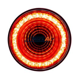 24 LED 4" Round Mirage Light (Stop, Turn & Tail) - Red LED/Clear Lens - United Pacific 36654